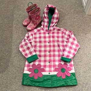 Rain coat and rain boots